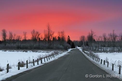 Dawn On Roses Bridge Causeway_06717-8.jpg - Photographed near Jasper, Ontario, Canada.